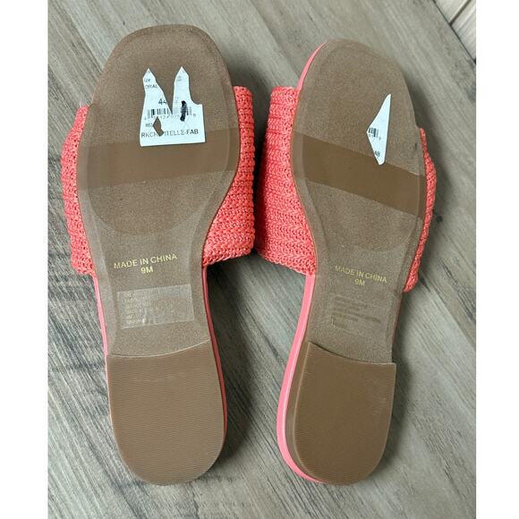 Nordstrom Hack Flat Sandals Coral Women’s Size 9M - Picture 7 of 8